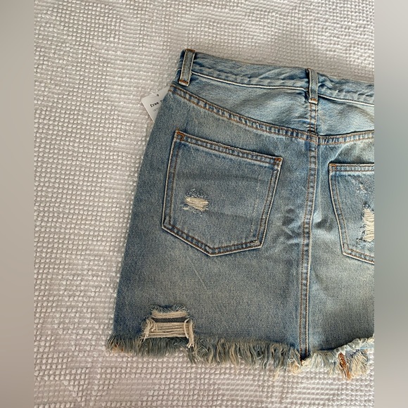 Free People We the Free Harvest Bell Denim Distressed Skirt - Picture 7 of 8